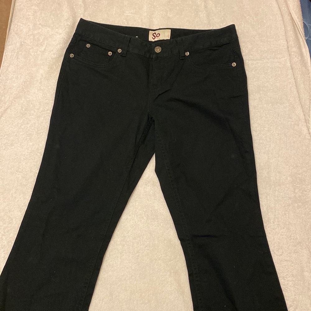 Juniors black uniform pant.